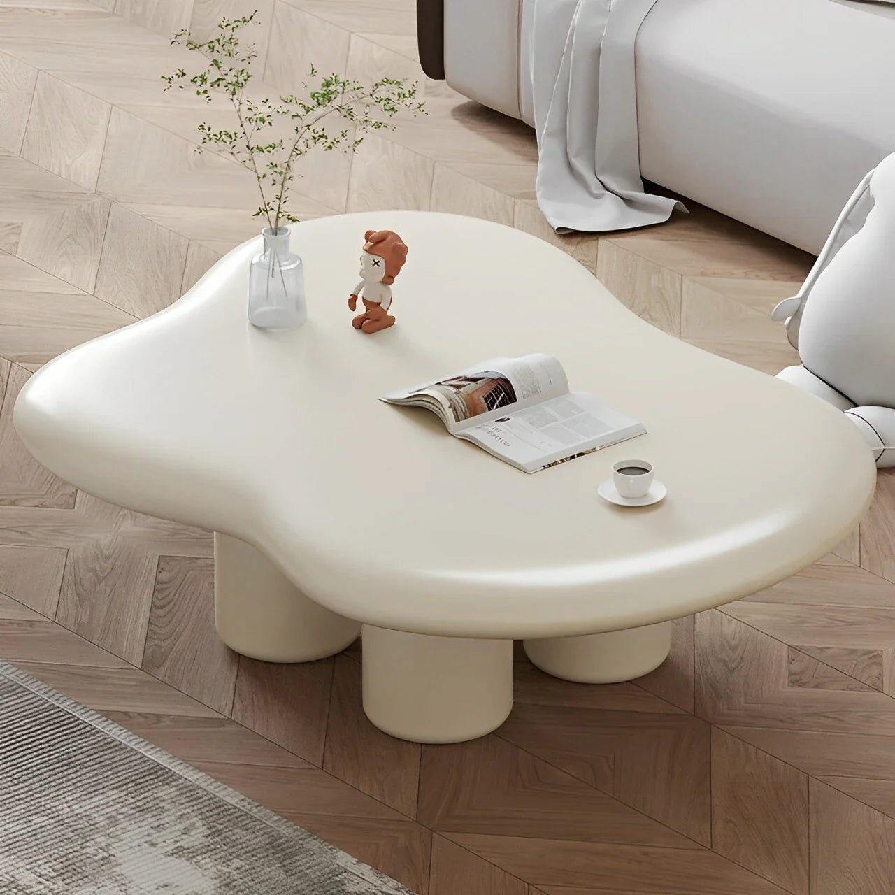 PLATINARTZ® NordicCloud Wabi-Sabi Tea Table