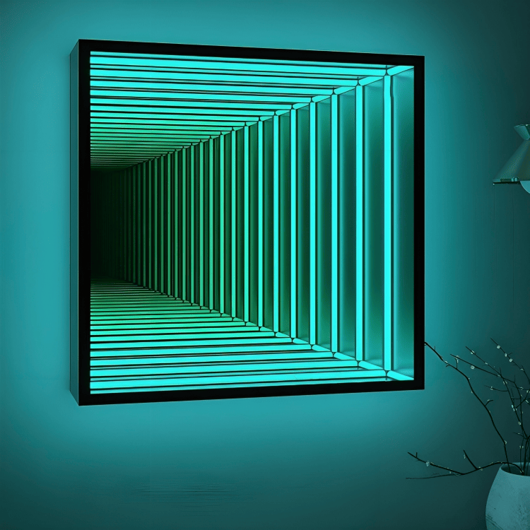 PLTNRTZ® Neon Infinity Mirror