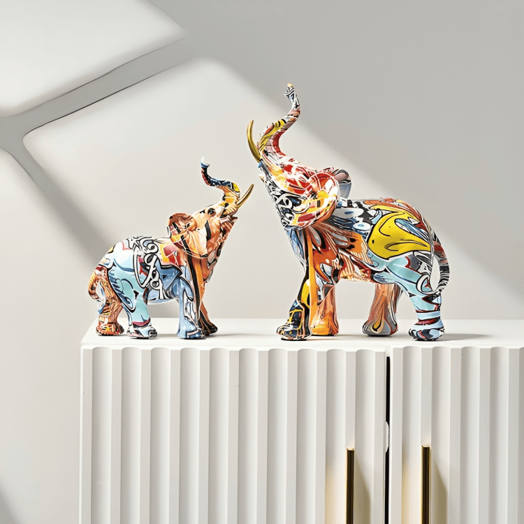 PLTNRTZ® Nordic Elephant Graffiti Sculpture