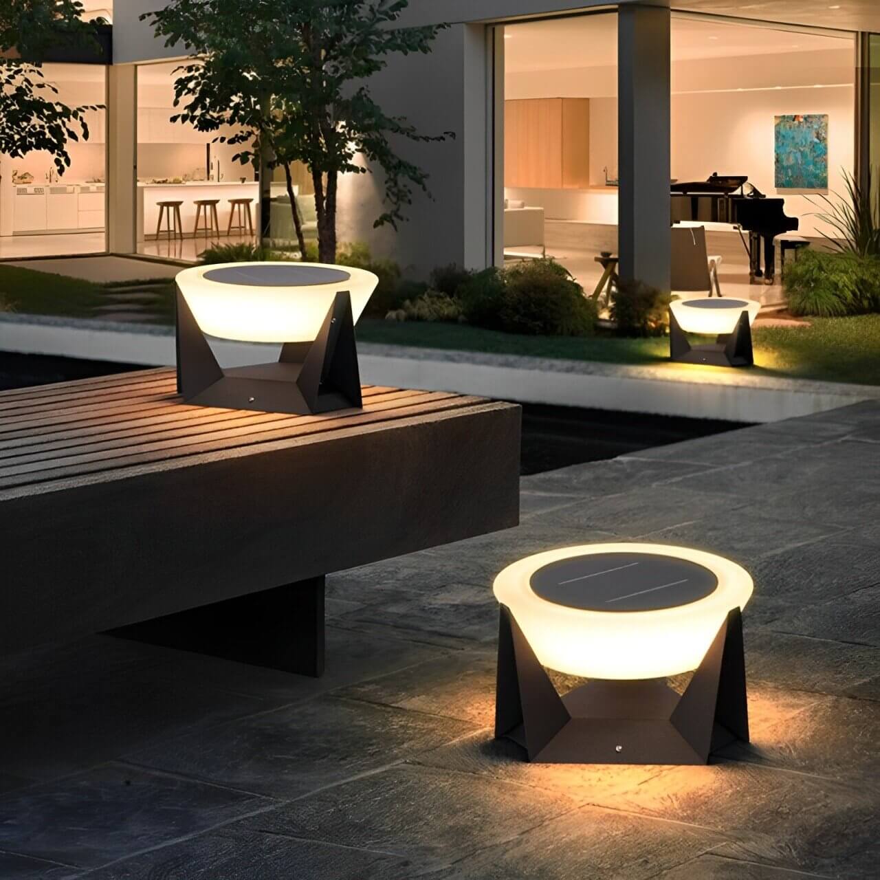 PLTNRTZ® SolarGlow Garden Column Lights