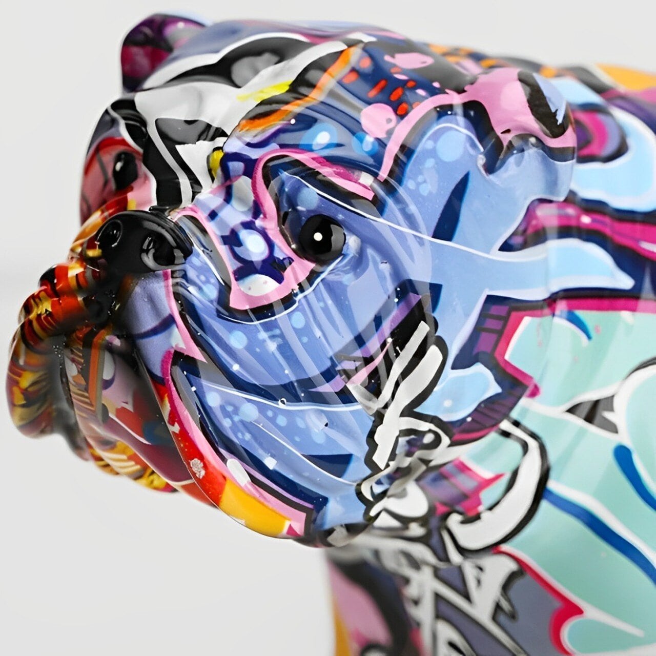 PLTNRTZ® Graffiti English Bulldog Sculpture