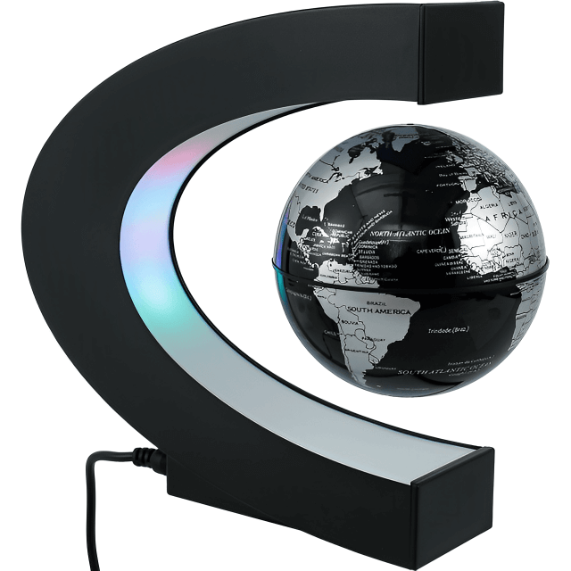 Black Magnetic LED Globe - FtA® Fusion of Art and Light