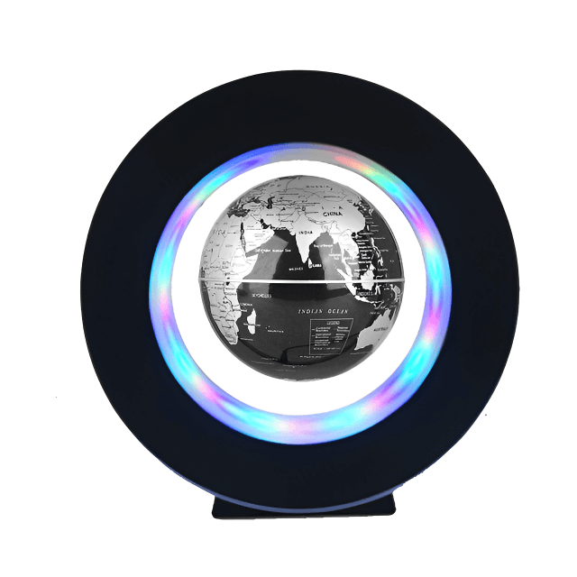 Black Magnetic Globe Lamp - Artful Illumination