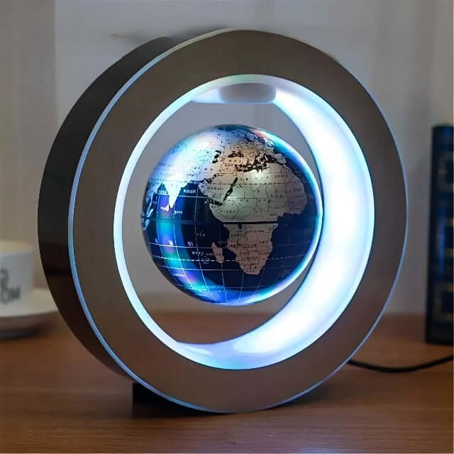 FtA® Floating Globe Lamp - Blue Magnetic LED IlluminationFtA® Floating Globe Lamp - Blue Magnetic LED Illumination